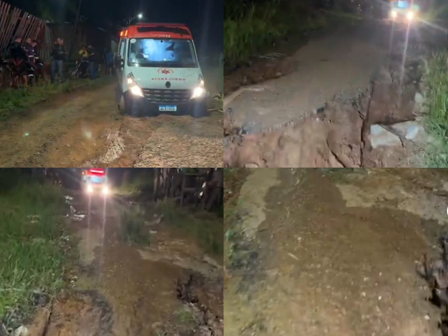Absurdo: ambulância do Samu se desloca para atender ocorrência e atola em travessa abandonada por Bocalom; populares se revoltam e  cobram promessas políticas