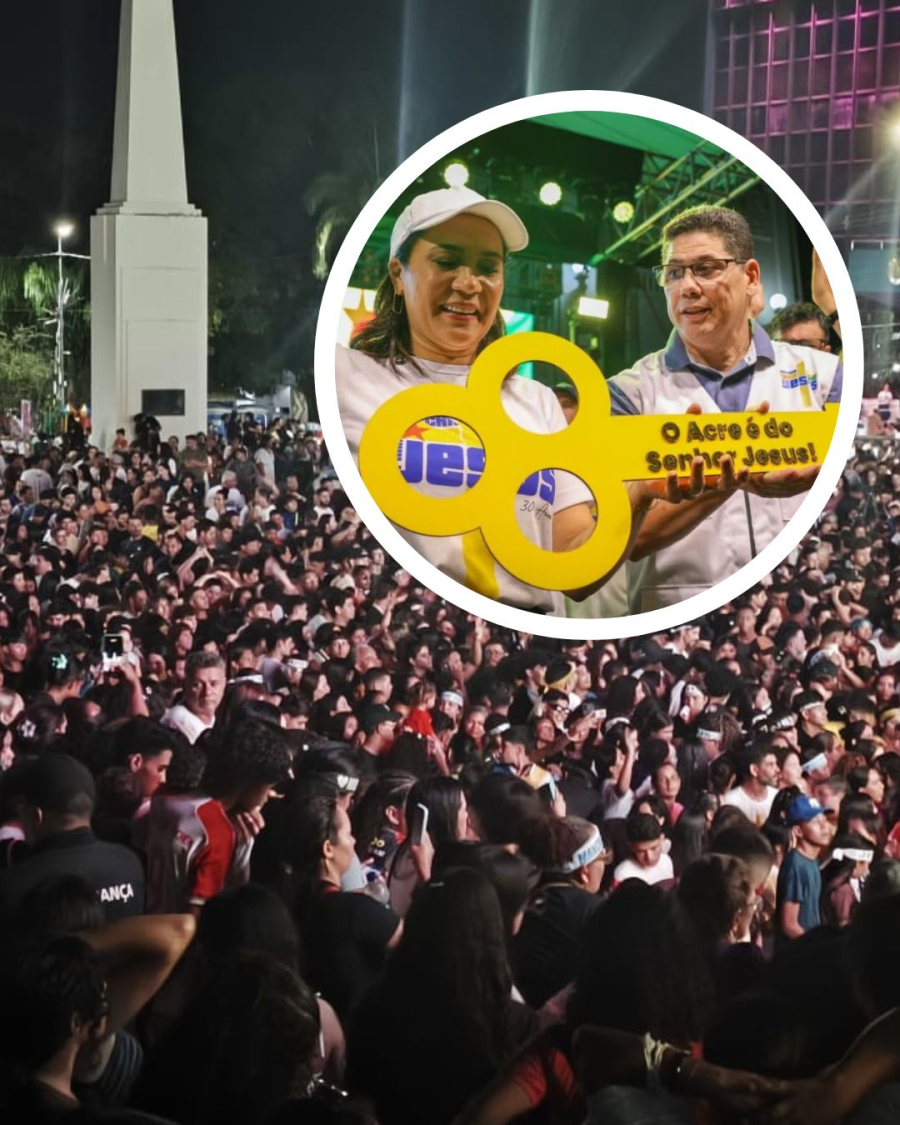 30ª edição da Marcha para Jesus reúne milhares de fiéis em Rio Branco e é considerada a maior da história da cidade