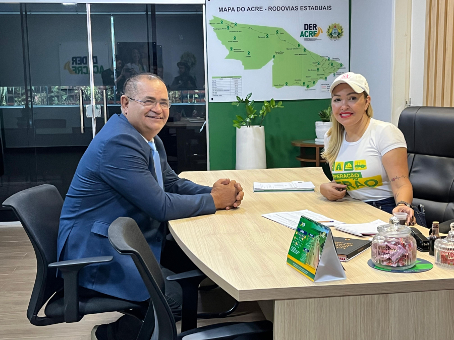 Tanízio Sá se reúne com presidente do Deracre e discute emendas, Operação Verão e situação da estrada de Santa Rosa do Purus