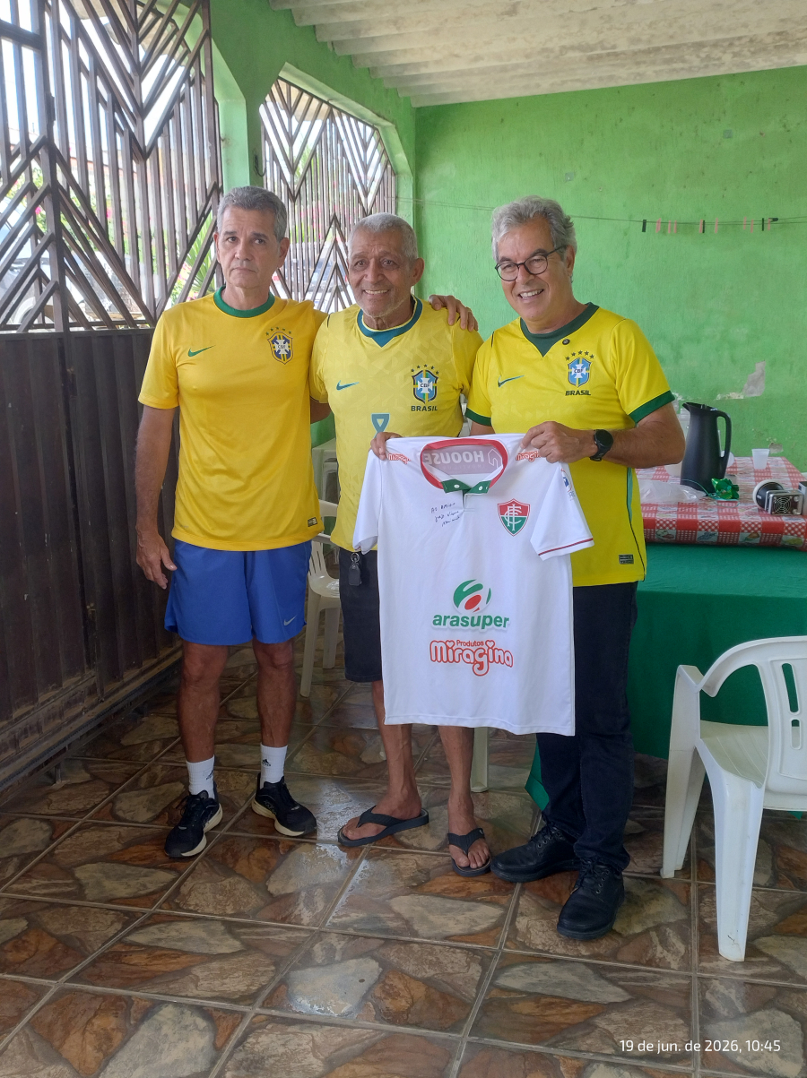 Álvaro Miguéis promove encontro entre Jorge Viana e a lenda do futebol acreano e do Independência, Mariceudo