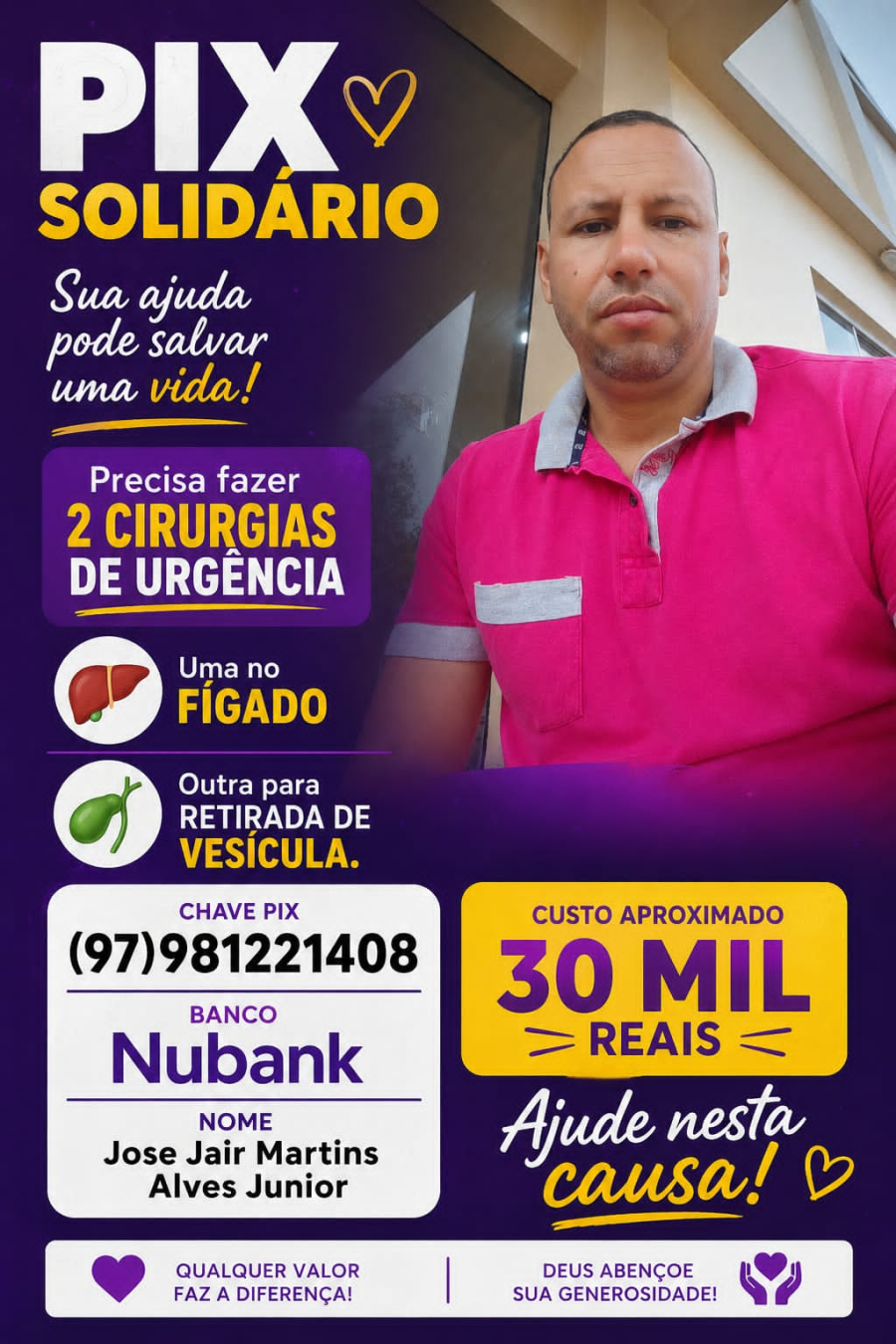 Família mobiliza corrente de solidariedade para ajudar jovem que precisa de cirurgias urgentes