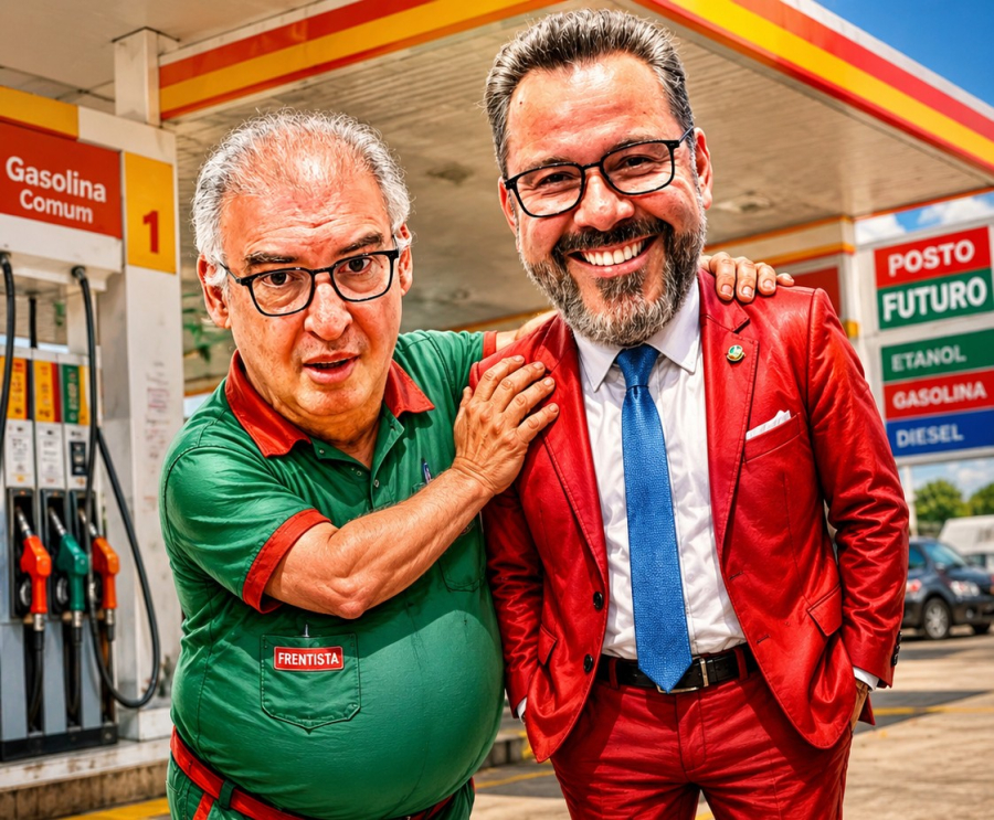 Senador Alan Rick gastou mais de R$ 200 mil em posto de seu candidato a vice, Ricardo Leite, o Rico