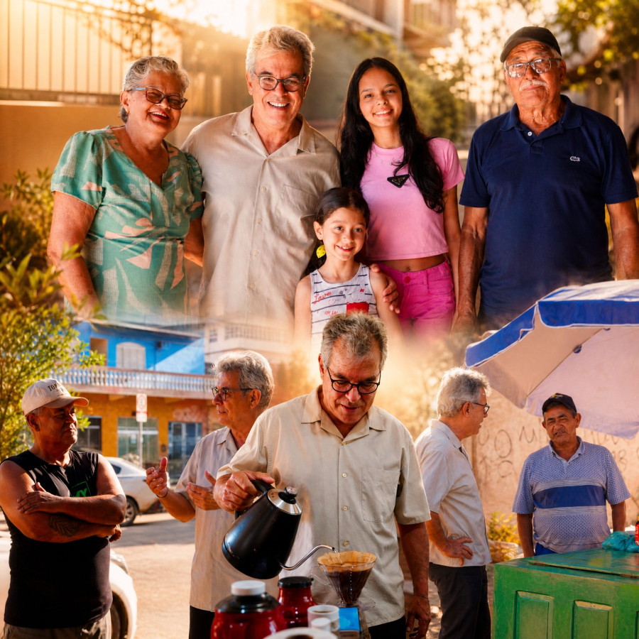 Jorge Viana faz cafezinho para moradores antigos do bairro Cidade Nova e agradece o carinho e o apoio que tem recebido por onde passa
