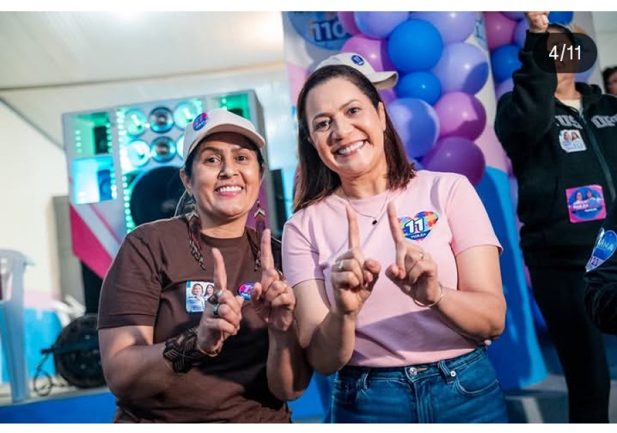 Ao lado de Mailza, Nina Fernandes reúne multidão em grande carreata e fortalece candidatura na Baixada da Sobral