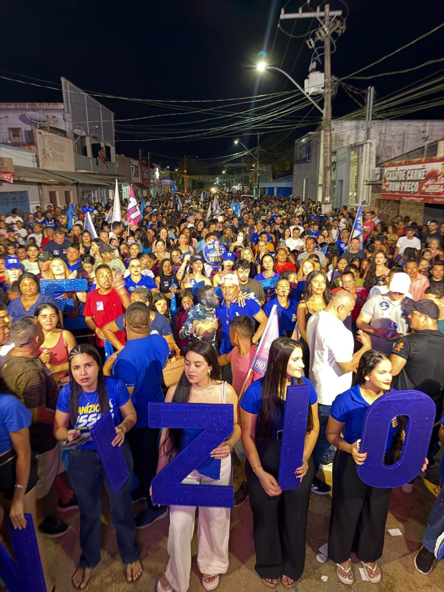 Multidão toma conta de último ato antes das eleições em apoio a Tanízio Sá, Ney Amorim e Mailza Assis em Manoel Urbano